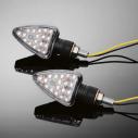 LED blinkry TRIANGLE, černé, krátká nožička, E-mark (2ks)